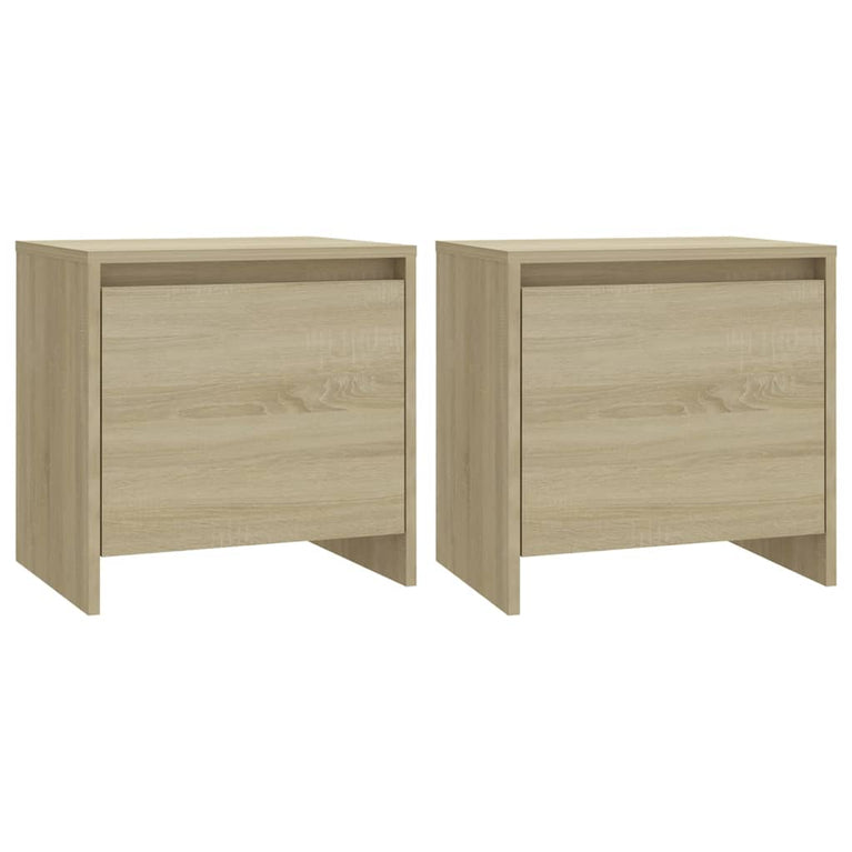 Nachtkastjes 2 st 45x34x44,5 cm spaanplaat sonoma eikenkleurig MeubelReus