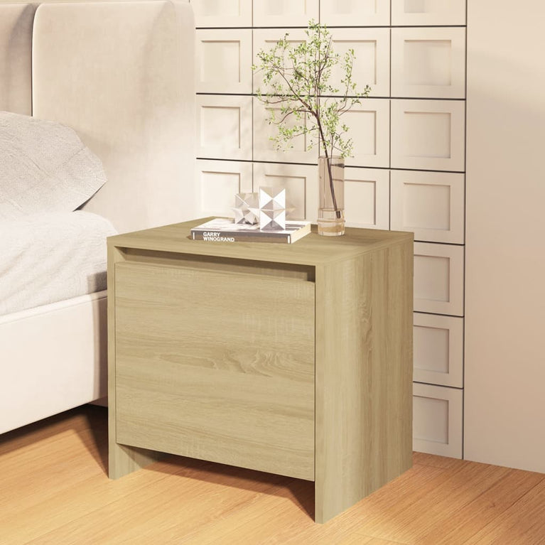 Nachtkastjes 2 st 45x34x44,5 cm spaanplaat sonoma eikenkleurig MeubelReus