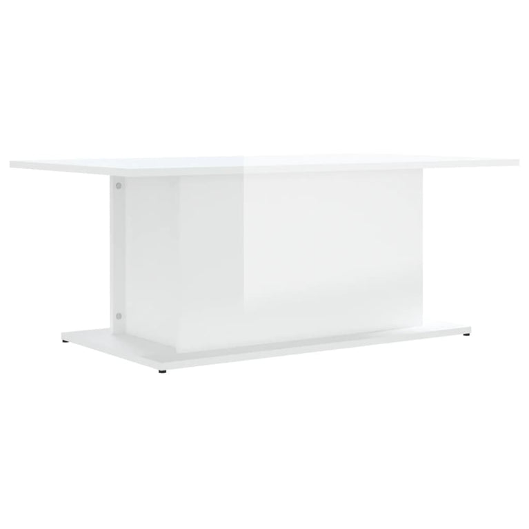 Salontafel 102x55,5x40 cm spaanplaat hoogglans wit MeubelReus