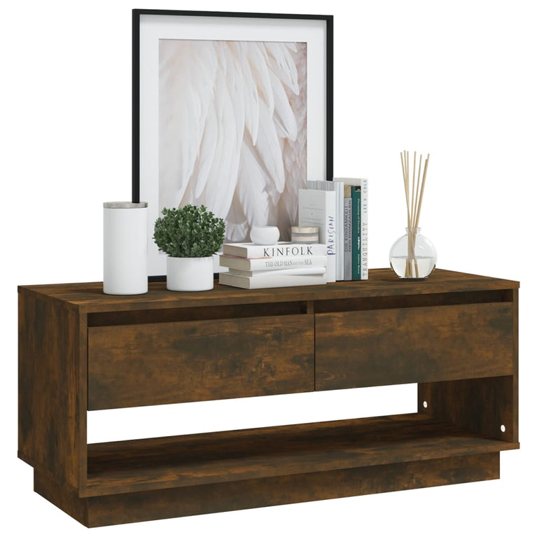 Tv-meubel 102x41x44 cm spaanplaat gerookt eikenkleurig MeubelReus