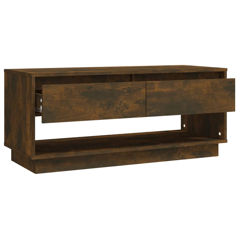 Tv-meubel 102x41x44 cm spaanplaat gerookt eikenkleurig MeubelReus