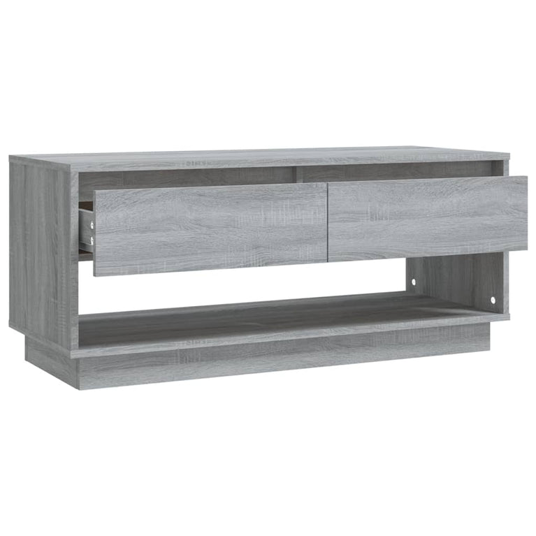 Tv-meubel 102x41x44 cm spaanplaat grijs sonoma eikenkleurig MeubelReus