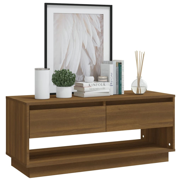 Tv-meubel 102x41x44 cm spaanplaat bruineikenkleurig MeubelReus