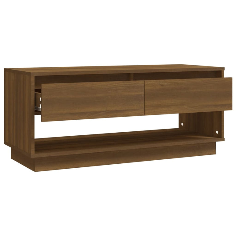 Tv-meubel 102x41x44 cm spaanplaat bruineikenkleurig MeubelReus