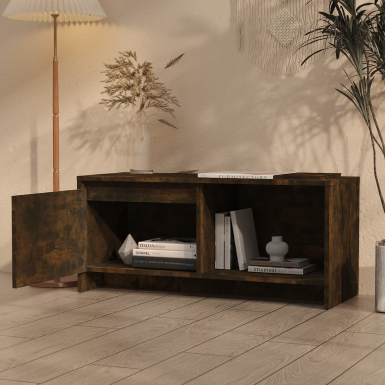 Tv-meubel 90x35x40 cm spaanplaat gerookt eikenkleurig MeubelReus