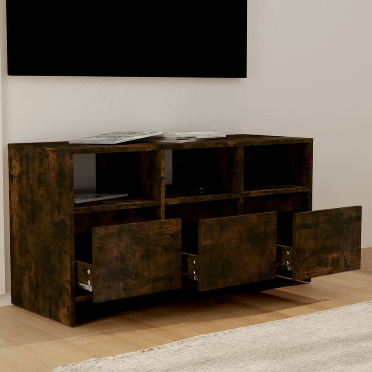 Tv-meubel 102x37,5x52,5 cm spaanplaat gerookt eikenkleurig MeubelReus