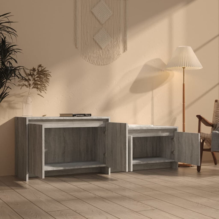 vidaL Tv-meubel 146,5x35x50 cm spaanplaat grijs sonoma eikenkleurig MeubelReus