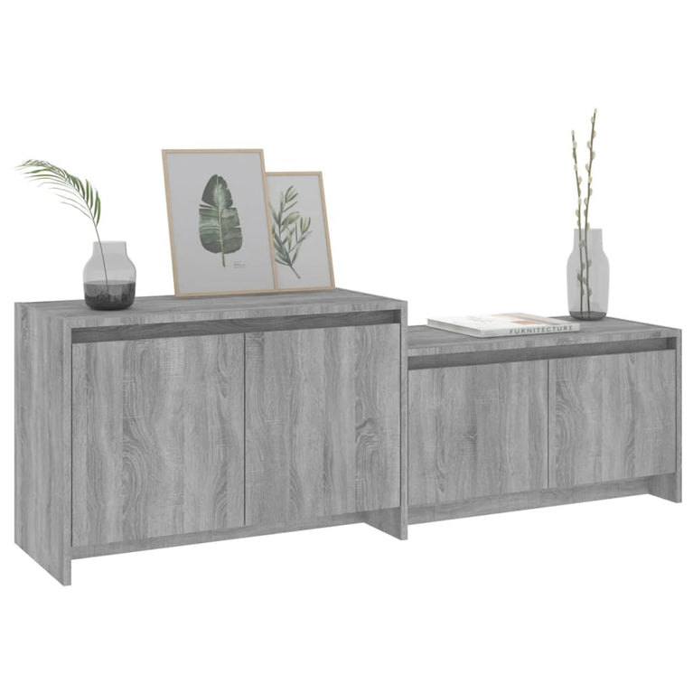 vidaL Tv-meubel 146,5x35x50 cm spaanplaat grijs sonoma eikenkleurig MeubelReus
