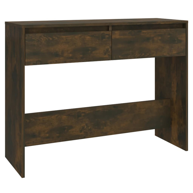 Wandtafel 100x35x76,5 cm spaanplaat gerookt eikenkleurig MeubelReus