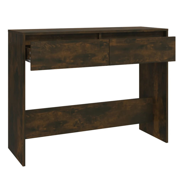 Wandtafel 100x35x76,5 cm spaanplaat gerookt eikenkleurig MeubelReus