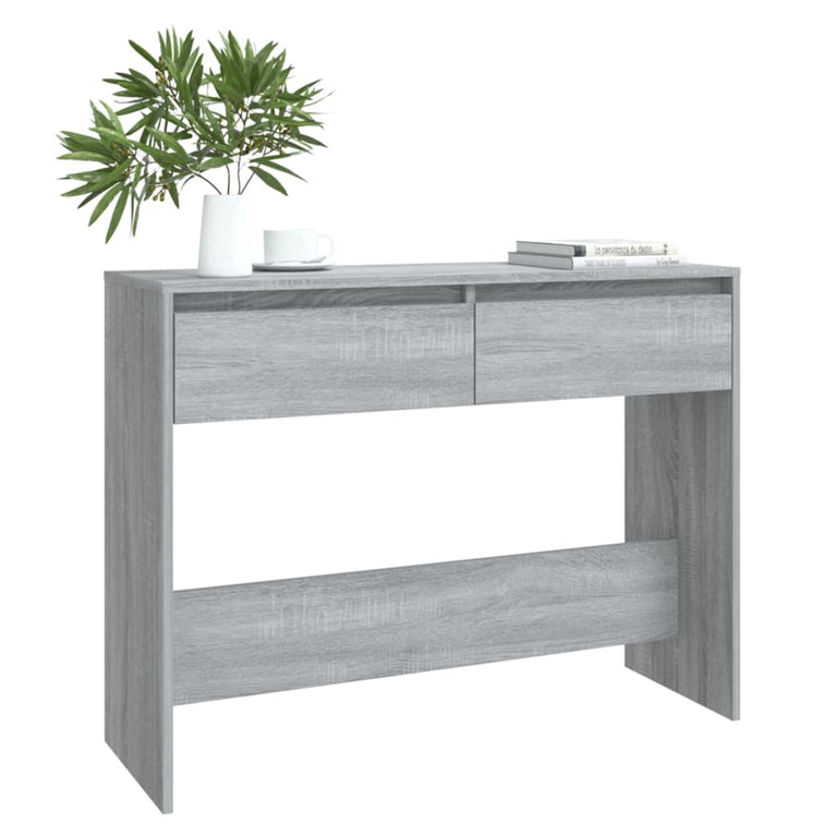 Wandtafel 100x35x76,5 cm spaanplaat grijs sonoma eikenkleurig MeubelReus