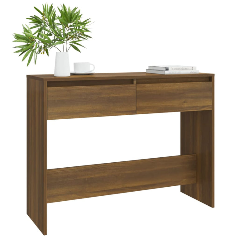 Wandtafel 100x35x76,5 spaanplaat bruineikenkleurig MeubelReus