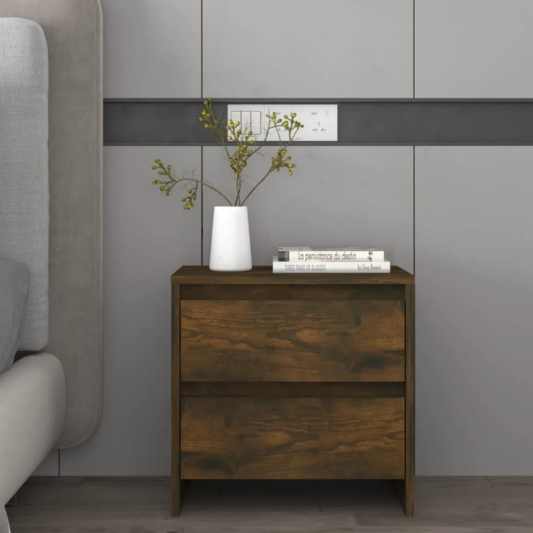 Nachtkastjes 2 st 45x34,5x44,5 cm spaanplaat gerookt eikenkleur MeubelReus