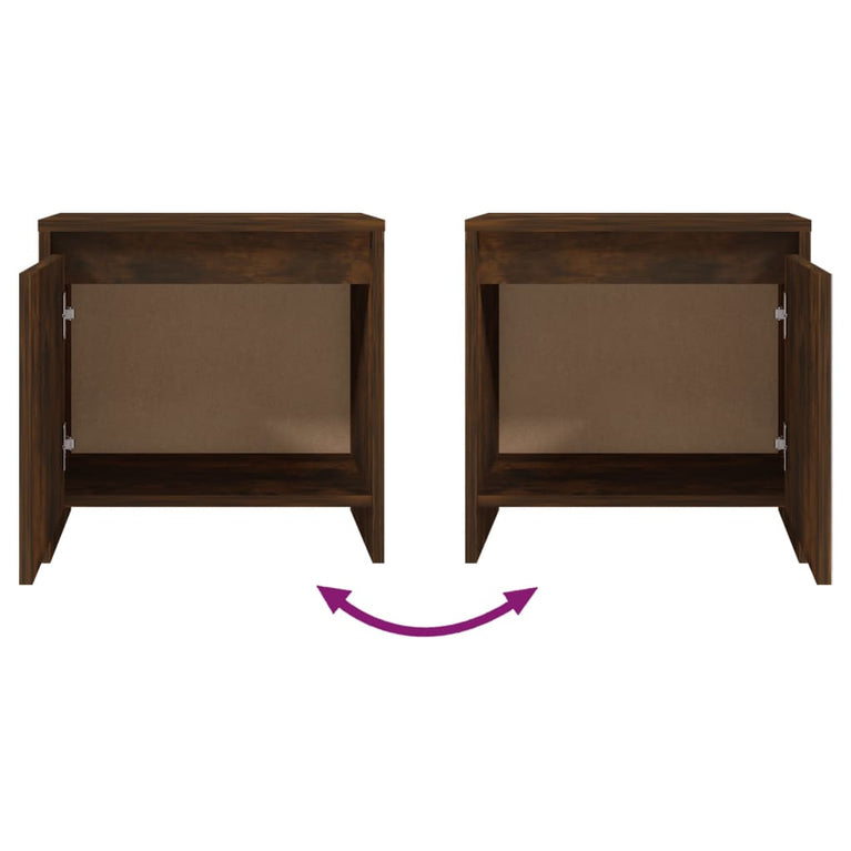 Nachtkastjes 2 st 45x34x44,5 cm spaanplaat gerookt eikenkleurig MeubelReus