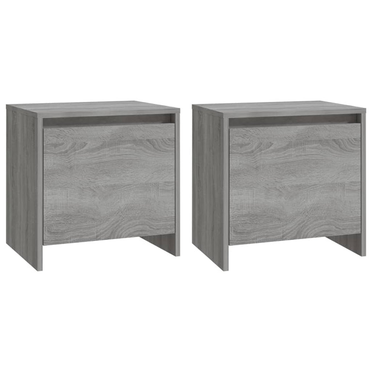 Nachtkastjes 2 st 45x34x44,5 cm spaanplaat grijs sonoma eiken MeubelReus