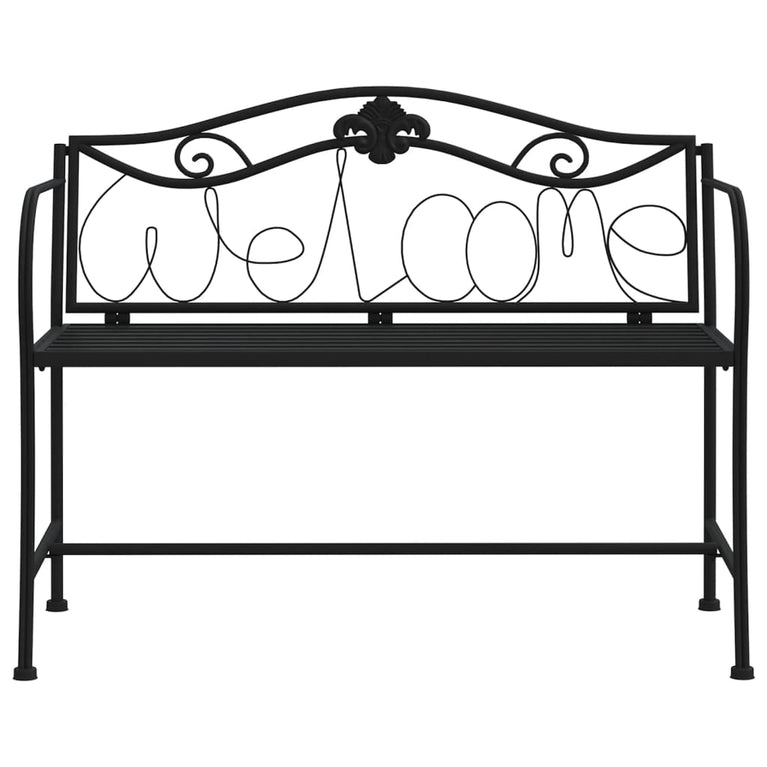 Tuinbank 2-zits 104 cm staal zwart MeubelReus