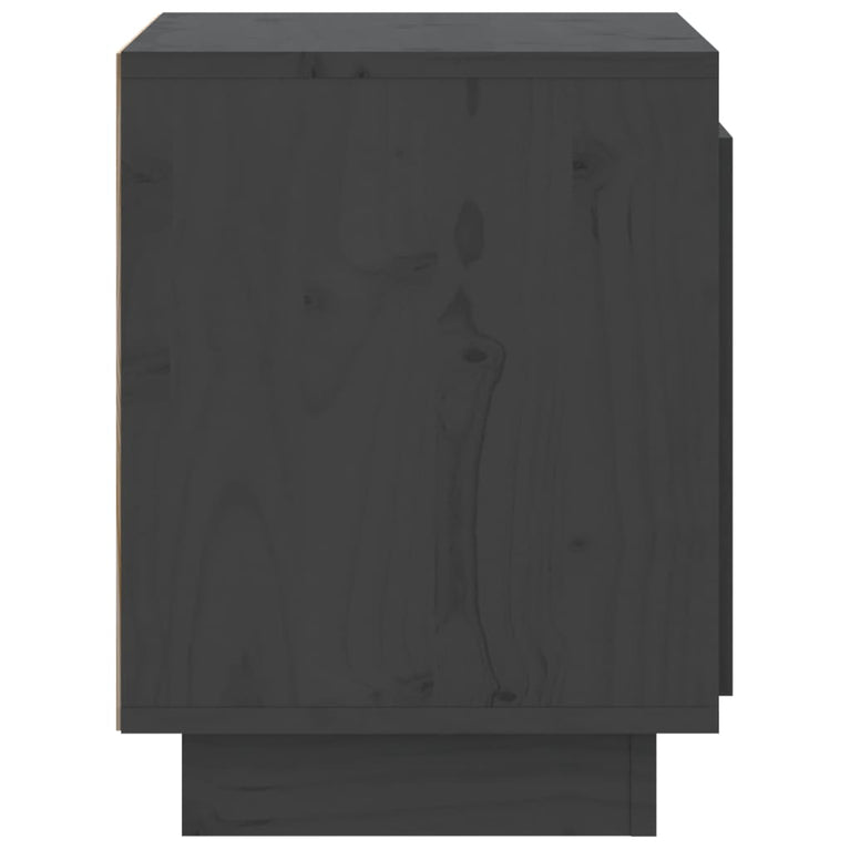Nachtkastje 40x30x40 cm massief grenenhout grijs MeubelReus
