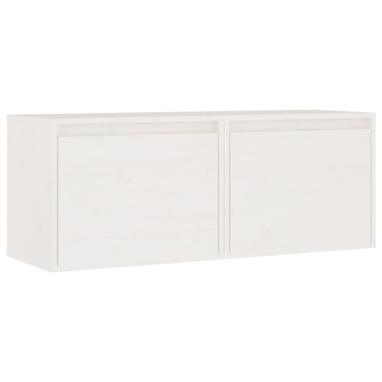 Wandkasten 2 st 45x30x35 cm massief grenenhout wit MeubelReus