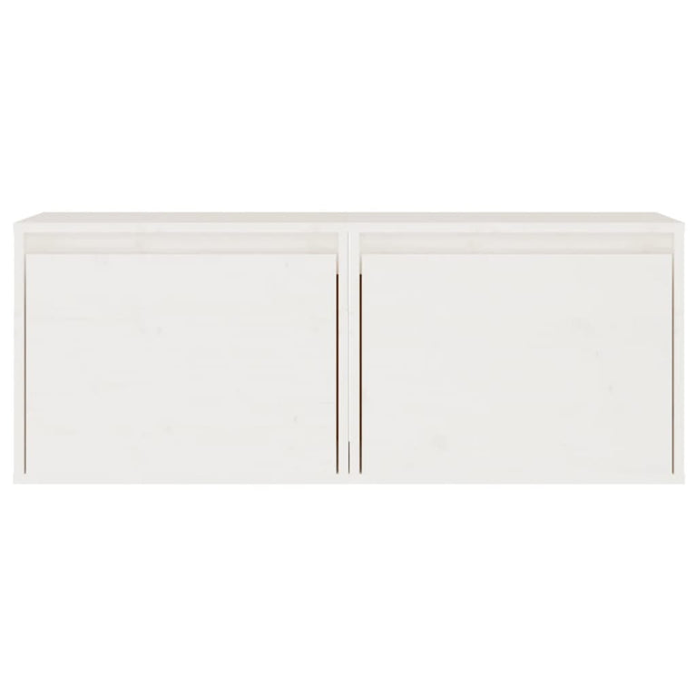 Wandkasten 2 st 45x30x35 cm massief grenenhout wit MeubelReus