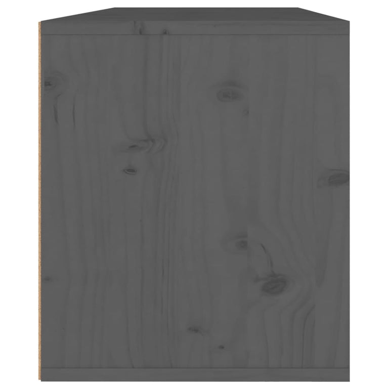 Wandkasten 2 st 45x30x35 cm massief grenenhout grijs MeubelReus