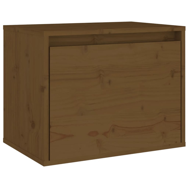Wandkast 45x30x35 cm massief grenenhout honingbruin MeubelReus