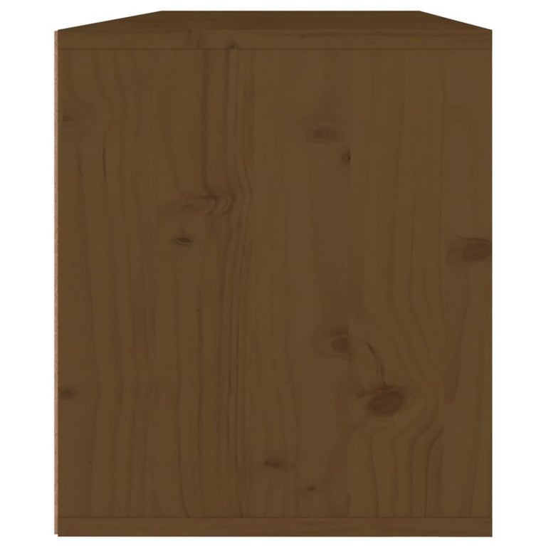Wandkasten 2 st 45x30x35 cm massief grenenhout honingbruin MeubelReus