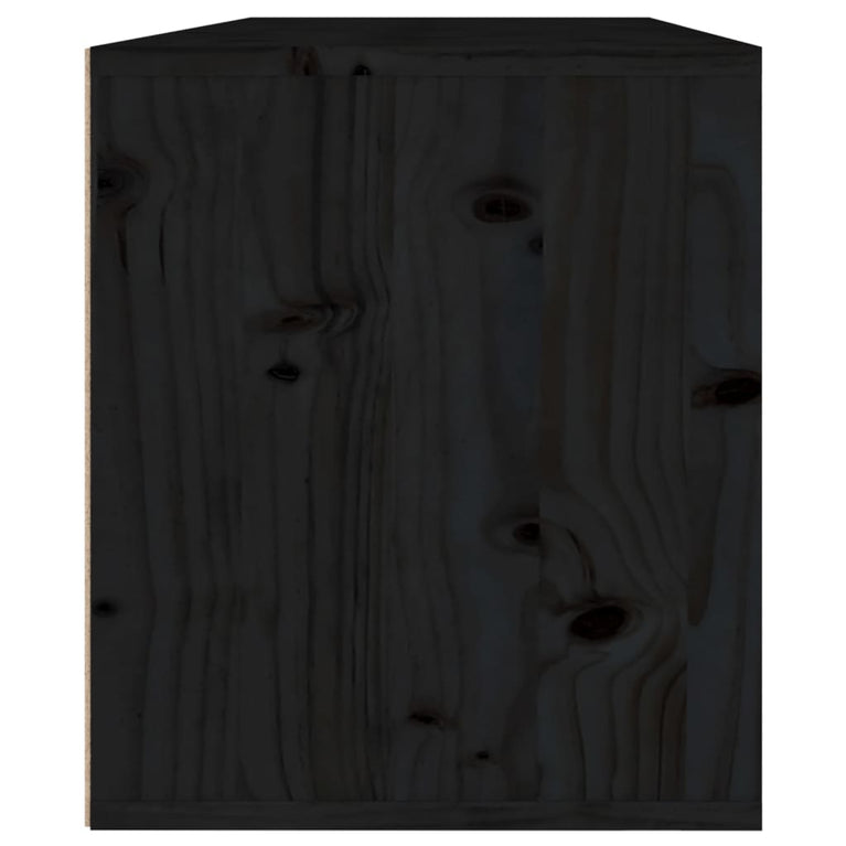 Wandkasten 2 st 45x30x35 cm massief grenenhout zwart MeubelReus