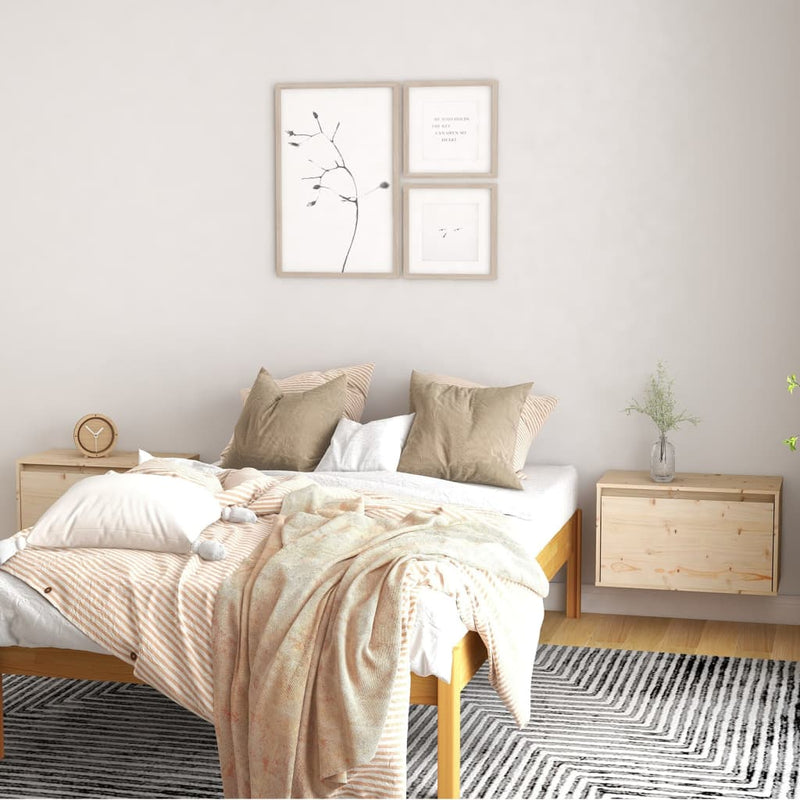 Wandkasten 2 st 60x30x35 cm massief grenenhout MeubelReus