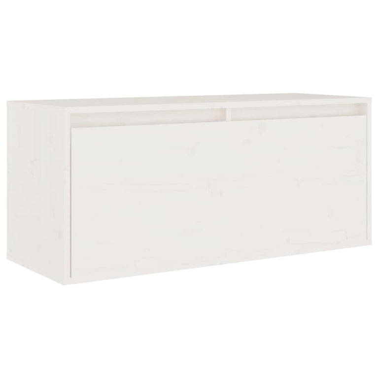 Wandkast 80x30x35 cm massief grenenhout wit MeubelReus