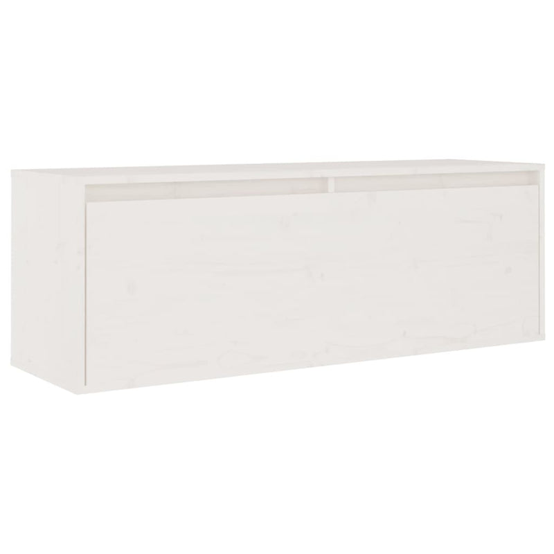 Wandkast 100x30x35 cm massief grenenhout wit MeubelReus