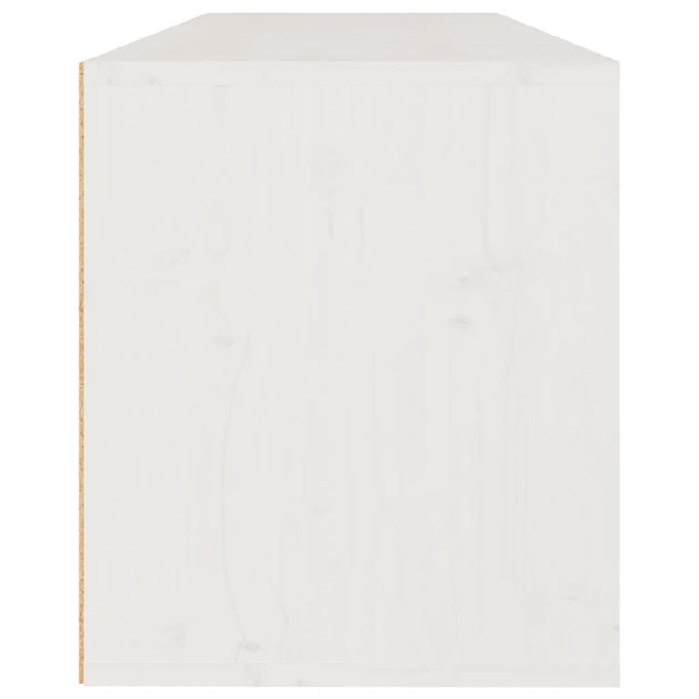 Wandkast 100x30x35 cm massief grenenhout wit MeubelReus