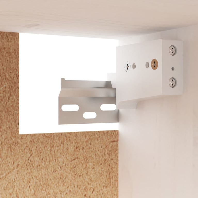 Wandkast 100x30x35 cm massief grenenhout wit MeubelReus