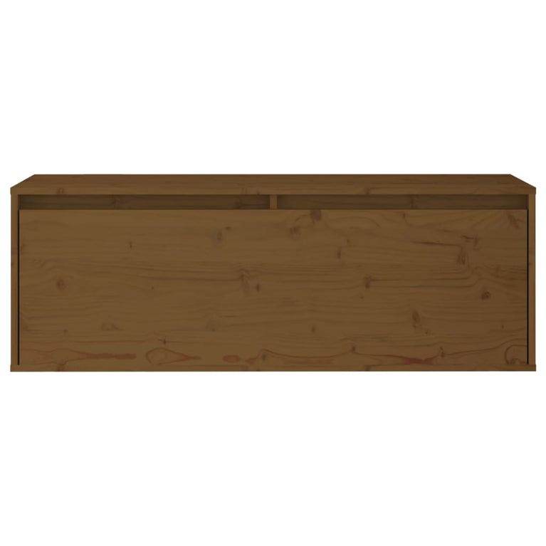 Wandkast 100x30x35 cm massief grenenhout honingbruin MeubelReus