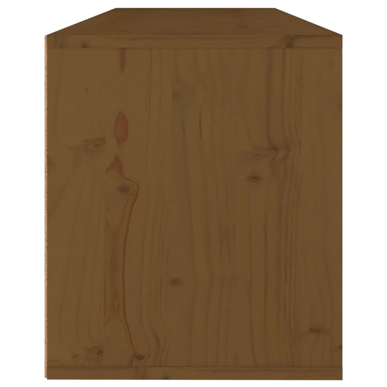 Wandkast 100x30x35 cm massief grenenhout honingbruin MeubelReus