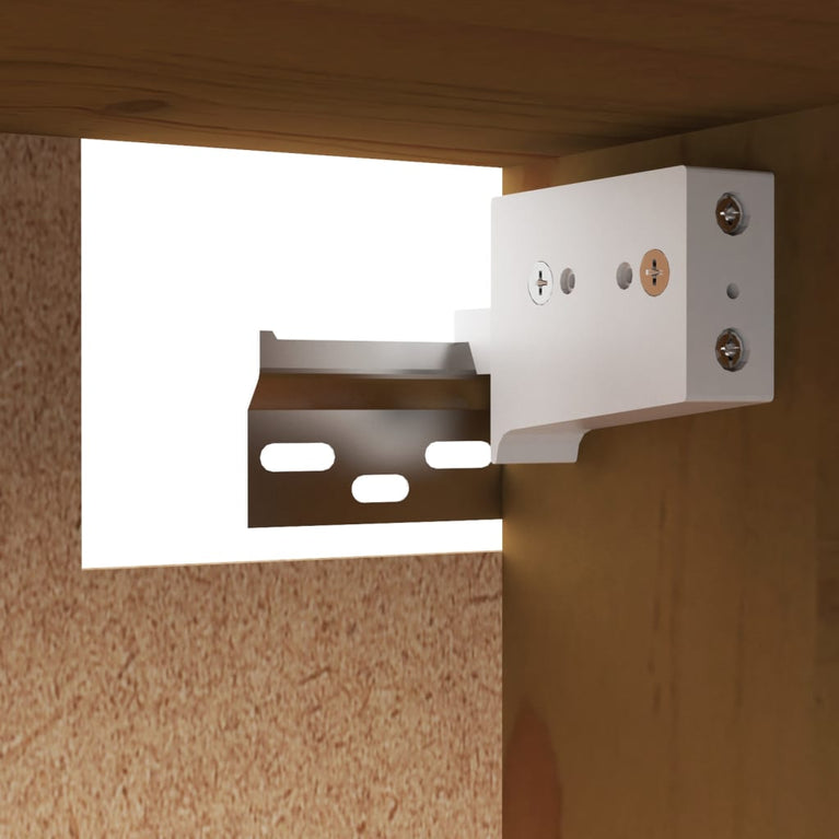 Wandkast 100x30x35 cm massief grenenhout honingbruin MeubelReus