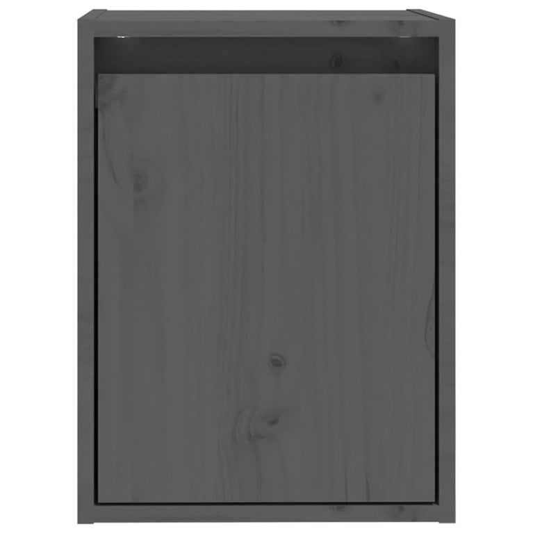 Wandkast 30x30x40 cm massief grenenhout grijs MeubelReus