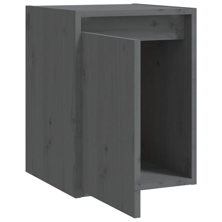 Wandkast 30x30x40 cm massief grenenhout grijs MeubelReus