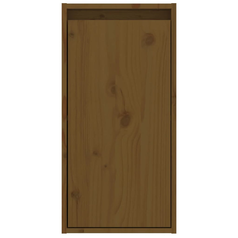 Wandkasten 2 st 30x30x60 cm massief grenenhout honingbruin MeubelReus