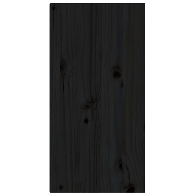 Wandkasten 2 st 30x30x60 cm massief grenenhout zwart MeubelReus