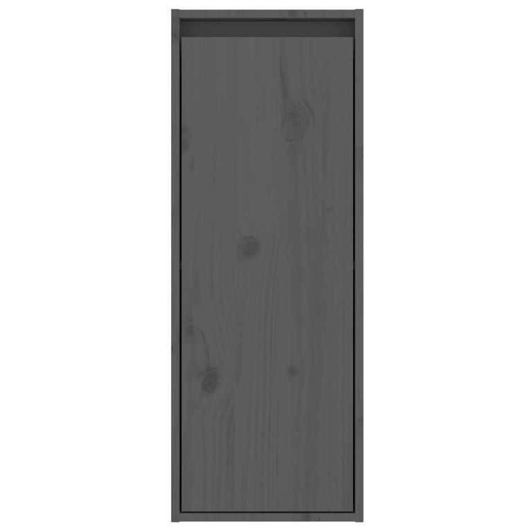 Wandkast 30x30x80 cm massief grenenhout grijs MeubelReus