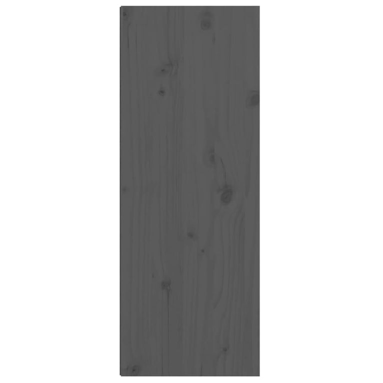 Wandkasten 2 st 30x30x80 cm massief grenenhout grijs MeubelReus