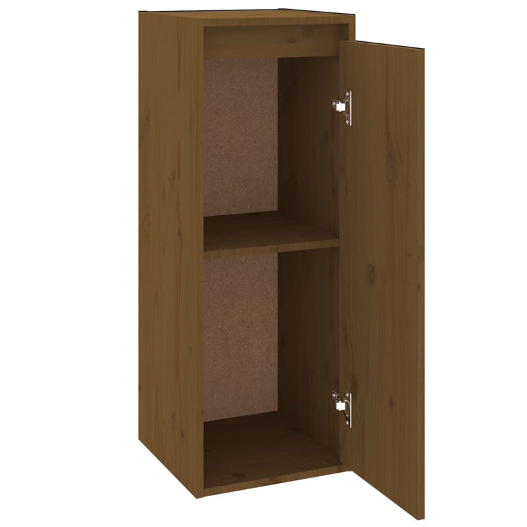 Wandkast 30x30x80 cm massief grenenhout honingbruin MeubelReus