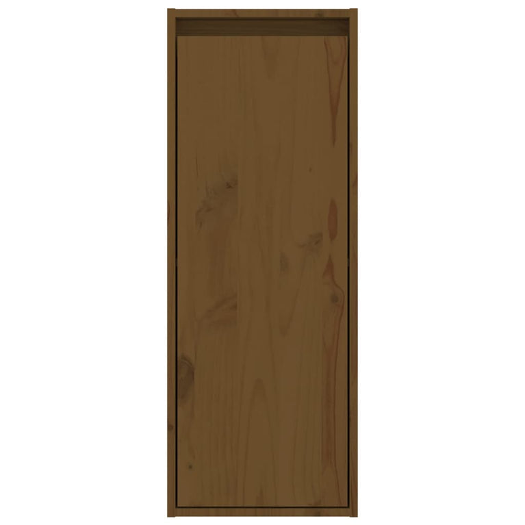 Wandkasten 2 st 30x30x80 cm massief grenenhout honingbruin MeubelReus