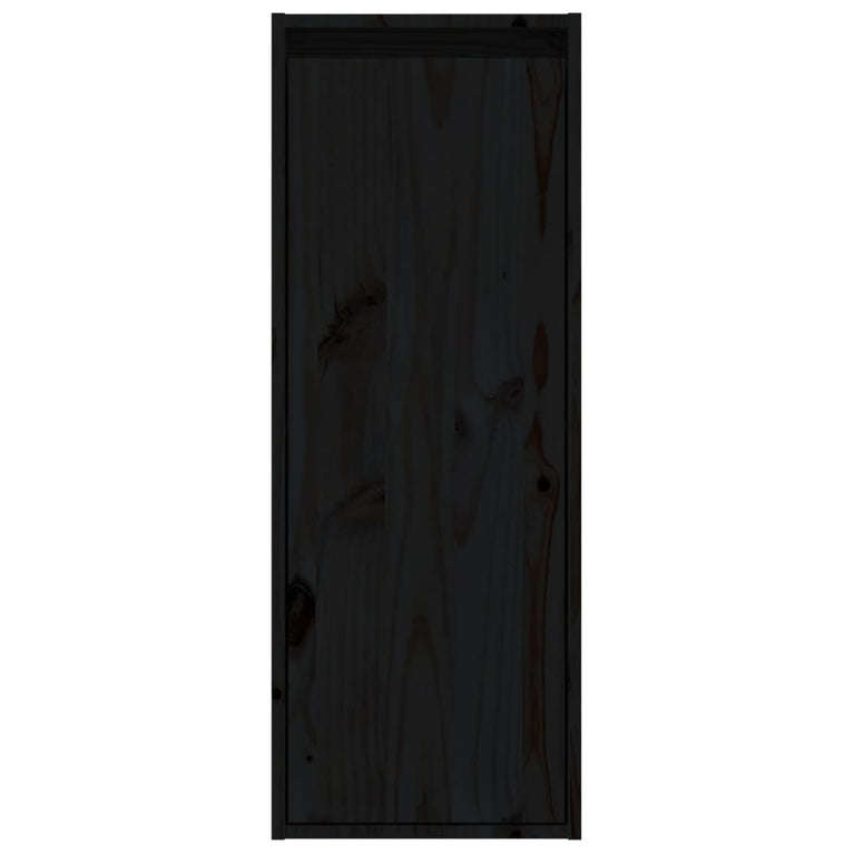 Wandkasten 2 st 30x30x80 cm massief grenenhout zwart MeubelReus