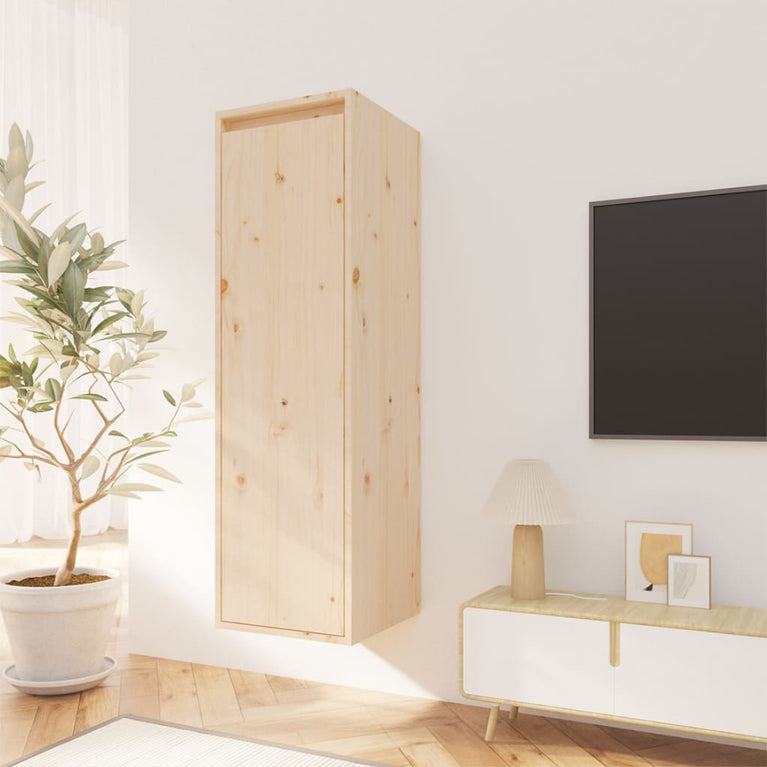 Wandkast 30x30x100 cm massief grenenhout