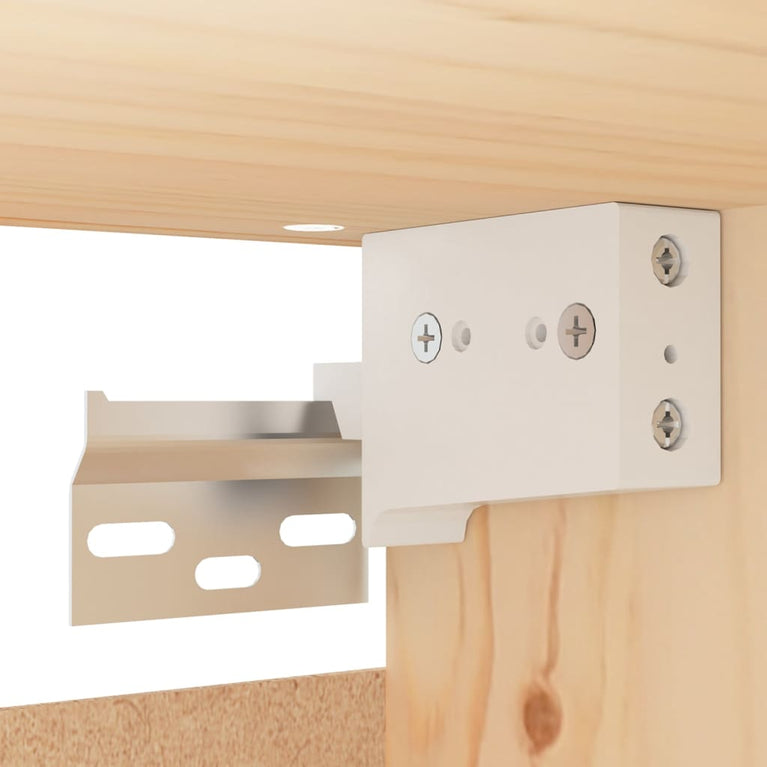 Wandkasten 2 st 30x30x100 cm massief grenenhout MeubelReus