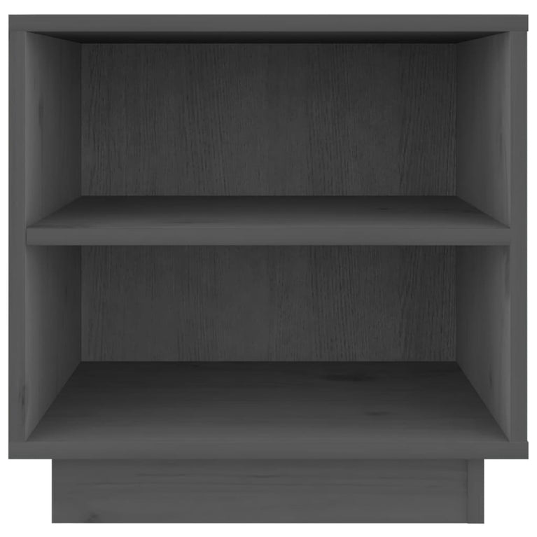 Nachtkastje 40x34x40 cm massief grenenhout grijs MeubelReus
