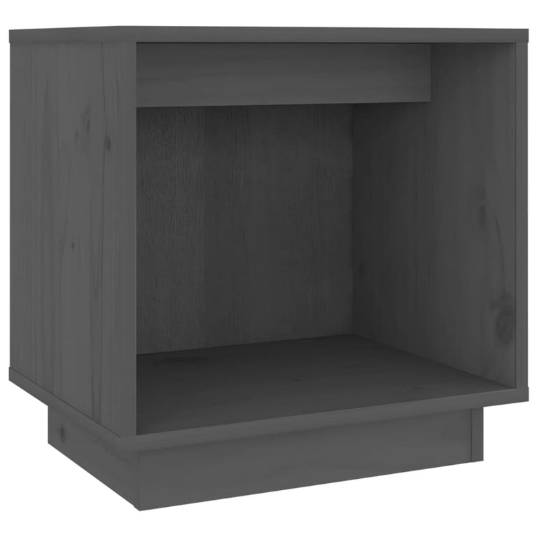 Nachtkastje 40x30x40 cm massief grenenhout grijs MeubelReus