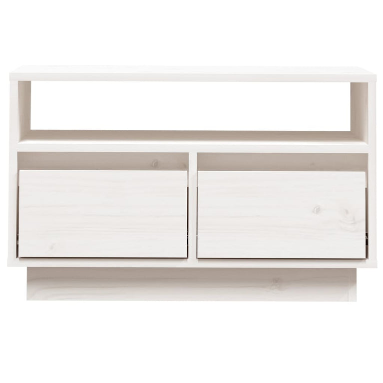 Tv-meubel 60x35x37 cm massief grenenhout wit MeubelReus