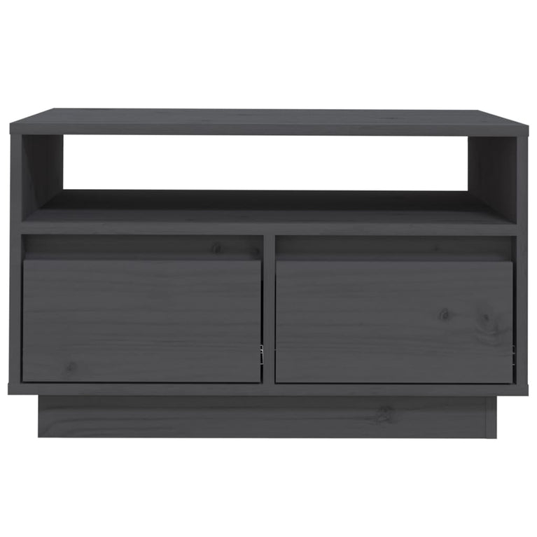 Tv-meubel 60x35x37 cm massief grenenhout grijs MeubelReus
